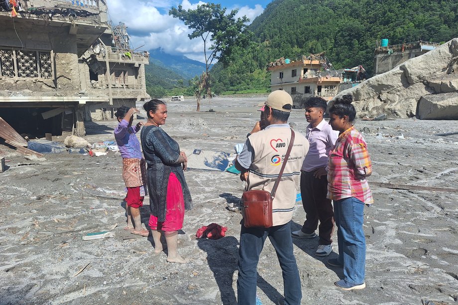 Flutopfer in Nepal